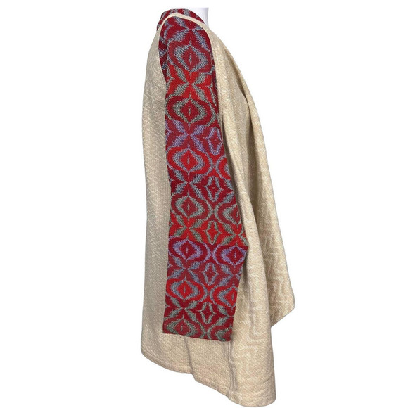 Deborah Hughes Handwoven Artisan Knit Sweater Cotton Open Cardigan New Size M - Picture 2 of 15